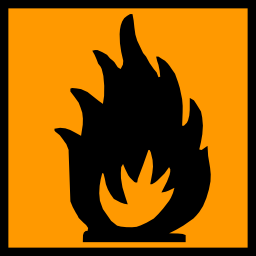 Download free orange pictogram square flame risk risk icon